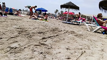 Brunette With Huge Tits On The Beach - Part 1