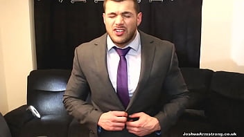 Muscle Meet Suit Jacket And Cum On Self