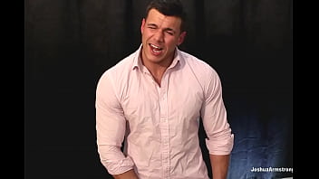 Muscle Pec Tease And Cum On Work Shirt