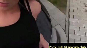 Blonde Czech Hooker Gets Fucked On The Street, And Then Jerks Off And Slurps Young Man' Dick W