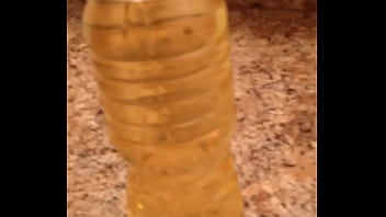 Piss In The Toilet After Filling A Bottle With Piss.