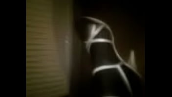 Black Stocking White High Heels