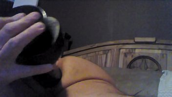 Girlfriend Ramming Giant Dildo In My Ass