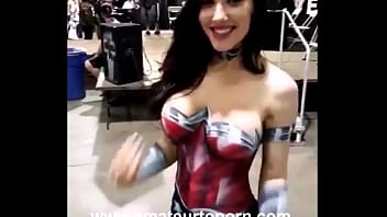 Naked Wonder Woman Body Painting,amateur Teen