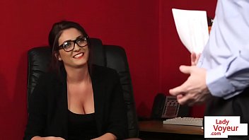 Heeled British Voyeur At Office Instructs