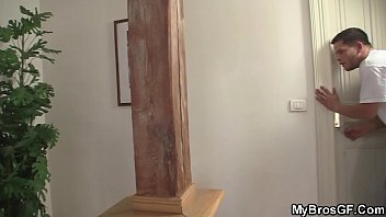 He Tricks Brothers Girlfriend Into Cock Riding