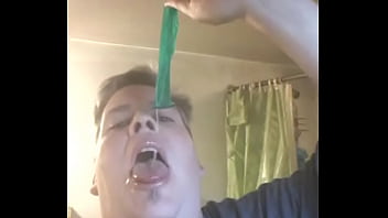 Pouring A Cumfilled Condom All Over My Face