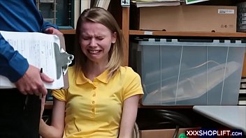 Tiny Blonde Shoplifter Gets Her Tight Pussy Fucked