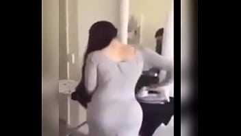 Sexy View From Front And Back Of Walking Curvy Girl