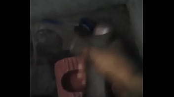 Black Tamil Long Cock Cums In Toilet