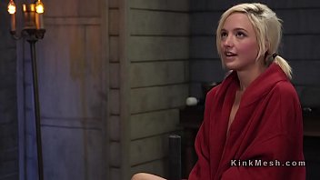 Blonde In Two Suspensions Hard Banged