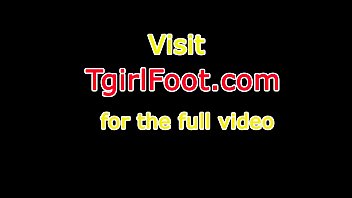 Gorgeous Ladyboy Enjoying Footfetish