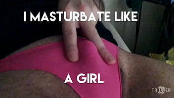 Sissy Masturbates Like A Girl In Pink Panties