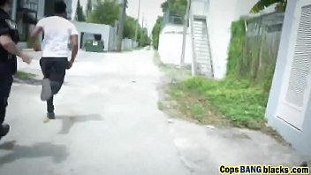 Interracial Outdoor Threesome Fucking With Hot Cops And Bbc!