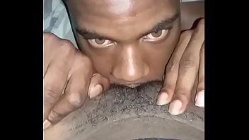 First Time Eating Pussy - pussy, black, ebony, eating - Video 4310315