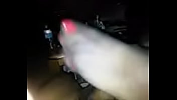 Queen T Back On Her Feet Giving Footjobs