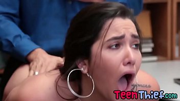 Rough Sex In The Backroom Office With Cute Shoplifter Teen.