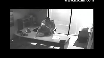 Security Camera Films Sex At Office On Desk