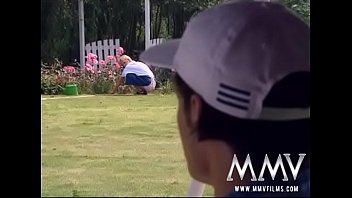 German Husband Cheating With The Gardener