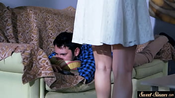 Busty Teen Spoon Fucked By Her Stepbro