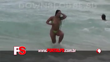 Showed Her Breasts During Bathing