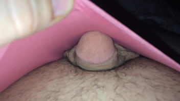 Extremely Tiny Pathetic White Micropenis/clit Crossdresser Wearing Pink Panties