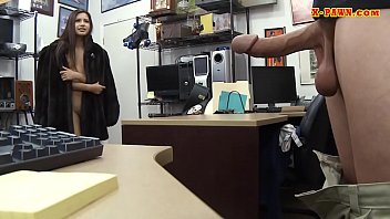 Small Tits Babe In Fur Coat Gets Pounded