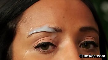 Wacky Honey Gets Jizz Load On Her Face Sucking All The Jizm