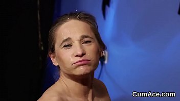 Unusual Doll Gets Cumshot On Her Face Swallowing All The Charge - blow, handjob, POV, cumshots, bukkake, cumswap, job, facials, extreme - Video 4391551