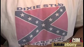 Black Girl Sucks Many White Cocks In Redneck Group 7 - interracial, blowjob, group, cocks, gangbang, oral, bukkake - Video 4437087