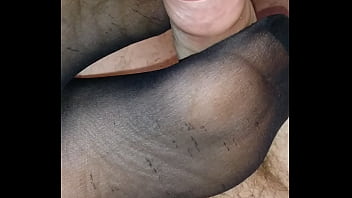 Homemade Footjob Teaser With Black Nylons