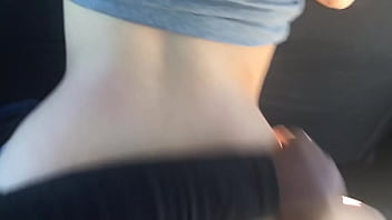 White Girl Cums And Moans In A Car