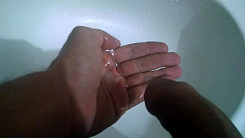 Many Spurts Of White Precum No Hands... And Piss!