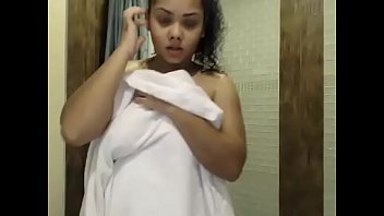 Latina Woman Taking Shower Live Show