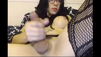 Library Tgirl Stroking Her Cock, Live On Dickgirls.xyz