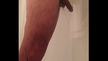 Husband Big Cock Cumshot Shower Spy Cam
