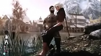 Skyrim Ulfhof And Ciri Fuck On River