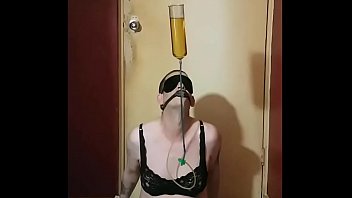 Feeding Mark Wright The Bisexual Crossdressing Sissy His Own Piss