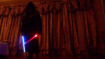 You Won_t Believe Who' Underneath The Robe Dual Lightsabers