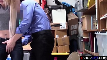 Blonde Teen Thief Suspected And Fucked By A Security Guy