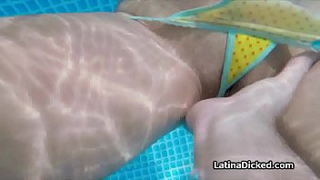 Cocking Flashing Latina Bikini Girlfriend