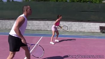 Fourway Teens Pussyfucked On Tennis Court