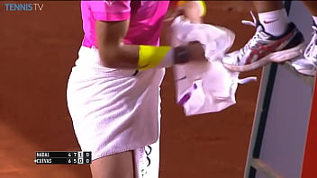 Rafael Nadal Changes Shorts On Court