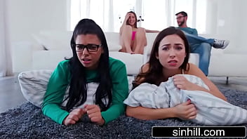 Pervy Stepbro Fucks His Stepsis And Her Two Hot Besties - Gina Valentina, Abella Danger, Melissa Moore
