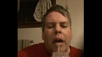 Eating My Own Cum - cum, facial, swallow, dirty, bukkake, talking, loads, gay, messy, dripping, talk, covered, mouthful, - Video 4038581