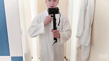 Naked Man In Bath Playing With His Penis And Making It Erect