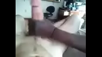 Black Gf Gives Handjob To White Bf