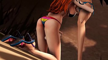 Nami Sucking Robin' Dick Part 1