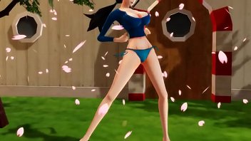 -mmd One Piece- Nico Robin Twerking And Dancing