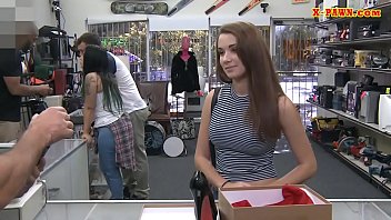 Brunette Babe Sells Her Heels And Banged